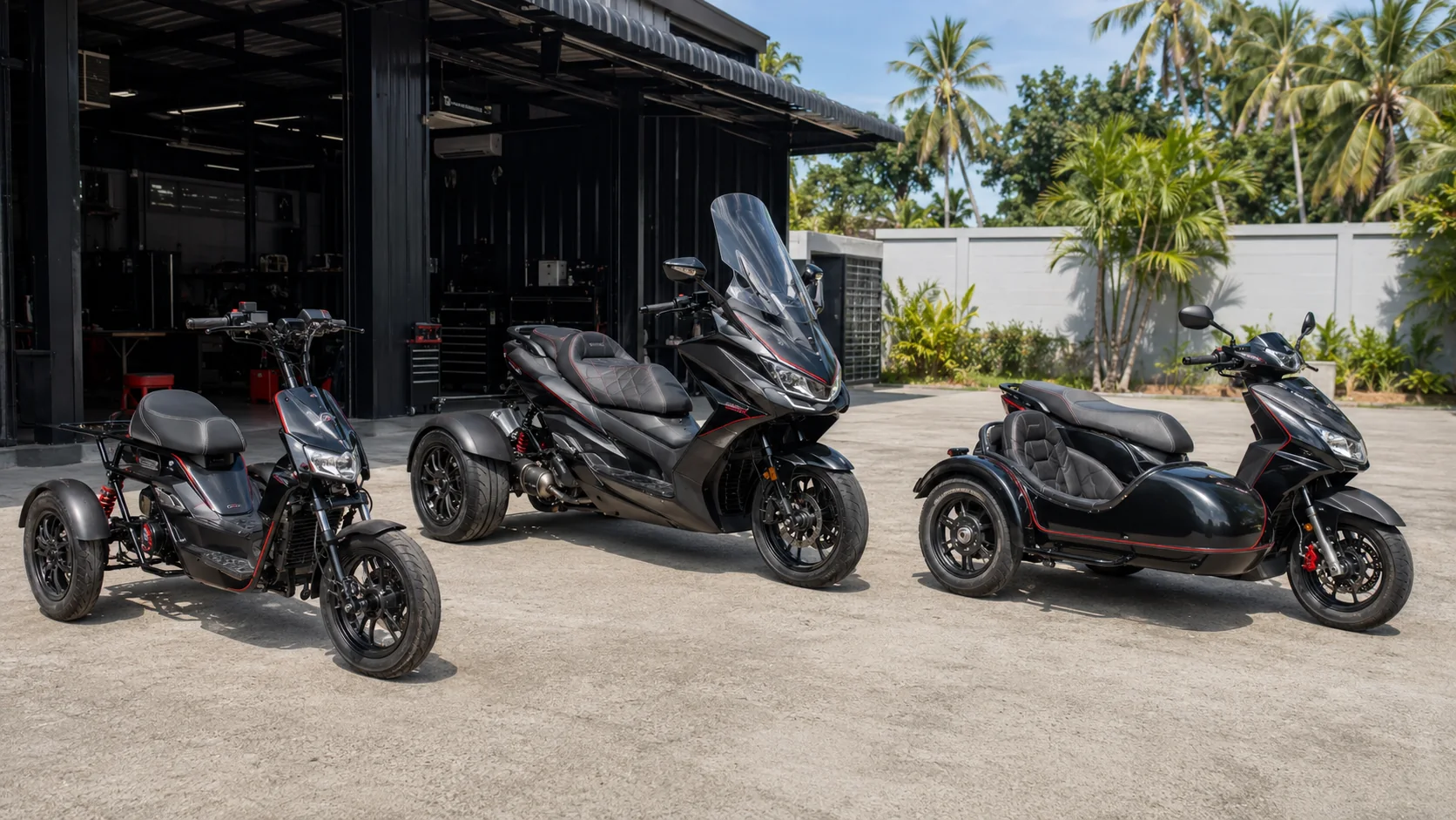 Ozimoto rental trike line-up