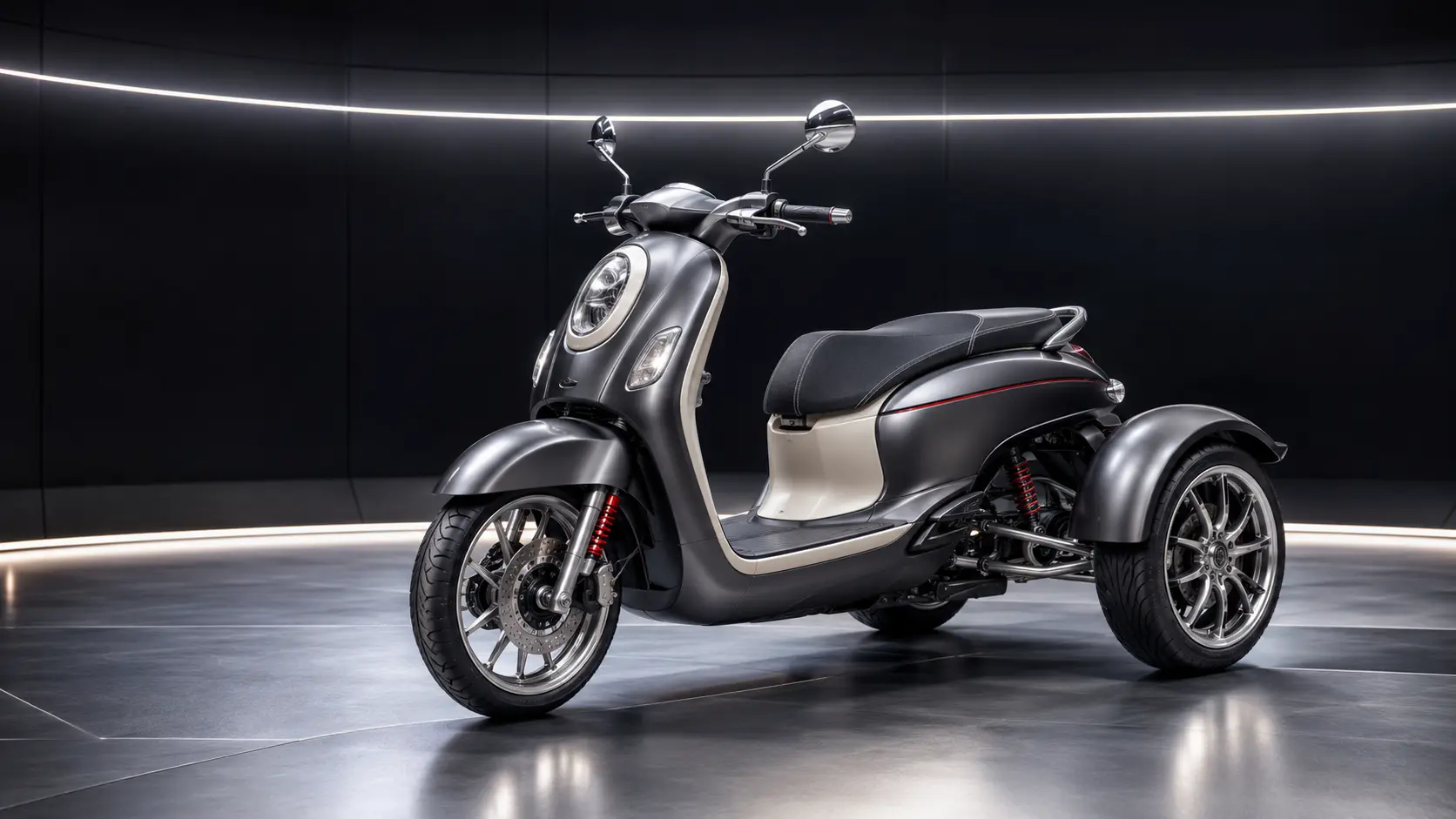 Ozimoto Yamaha Fino-inspired retro scooter trike design concept